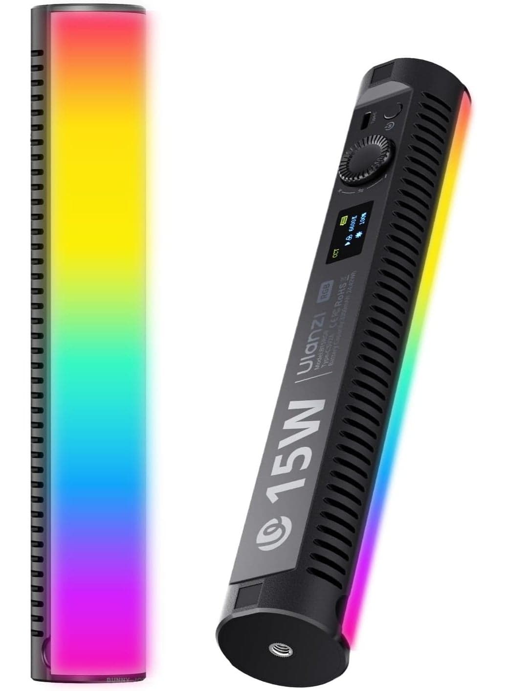 ULANZI B15RGB Magnetic RGB Light Wand - Handheld LED Video Light Stick with Diffuser, 3300mAh 1800-9000K 20 Effect Dimmable Camera Tube Light for Video Recording Studio Photography TikTok YouTube Vlog