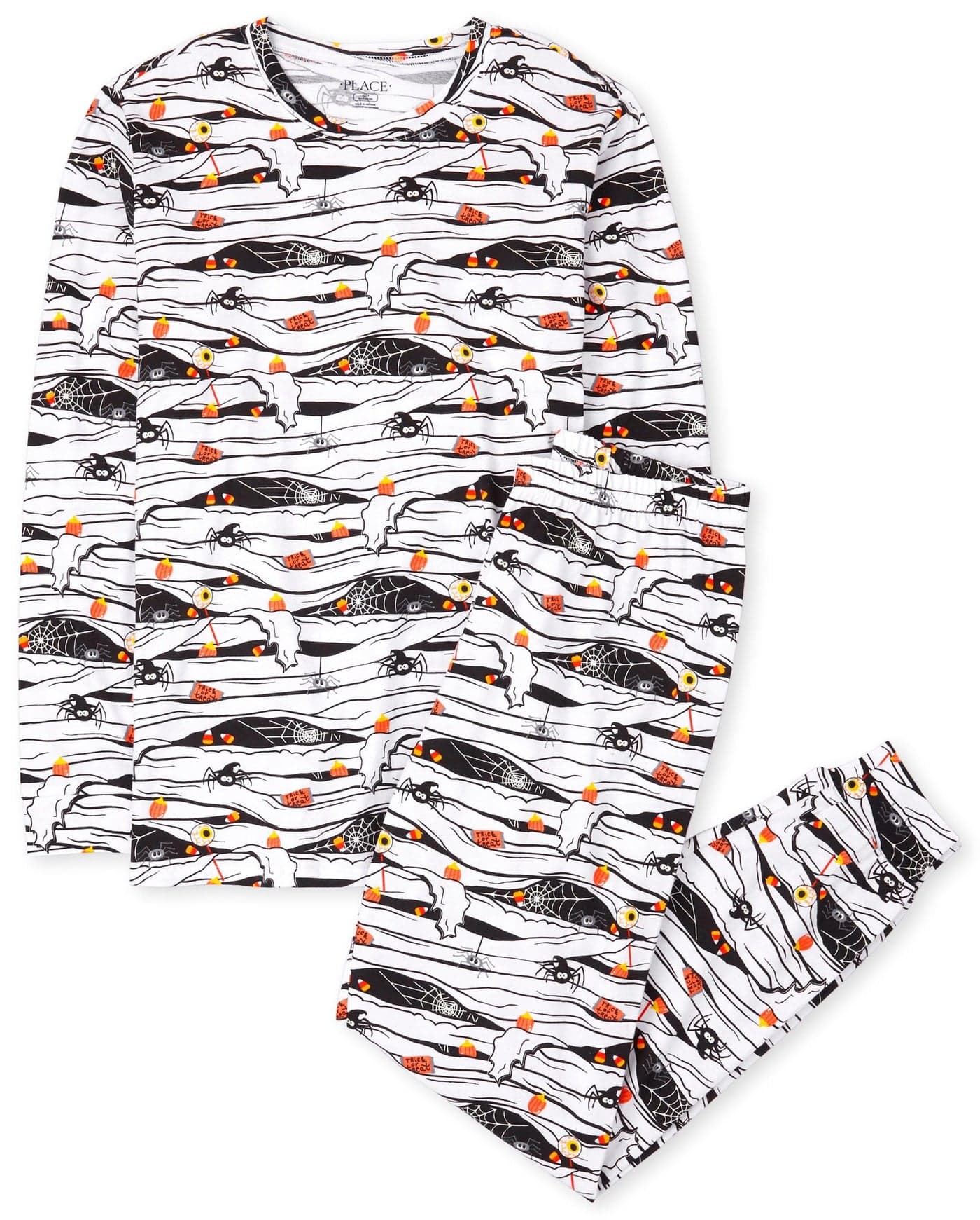 The Childrens Place Unisex Adult 2 Piece Snug Fit Cotton Pajama Set Glow Mummyadult Large US