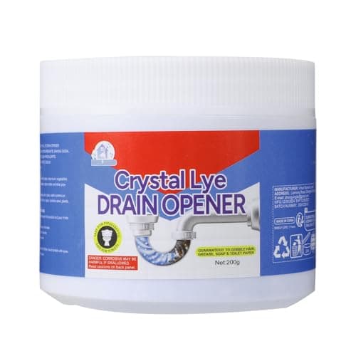 BELL BIRDCrystal Lye Drain Opener,Crystal Lye Drain Cleaner,Pipeline Dredging Agent,Drains Clog Remover Agent,Unclogs Bathroom and Kitchen Sinks,Shower Pipes (200g/7.05oz)