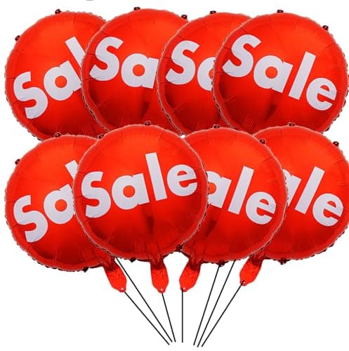 8PCS Red Sale Foil Balloon 18inch Round Sale Mylar Balloon