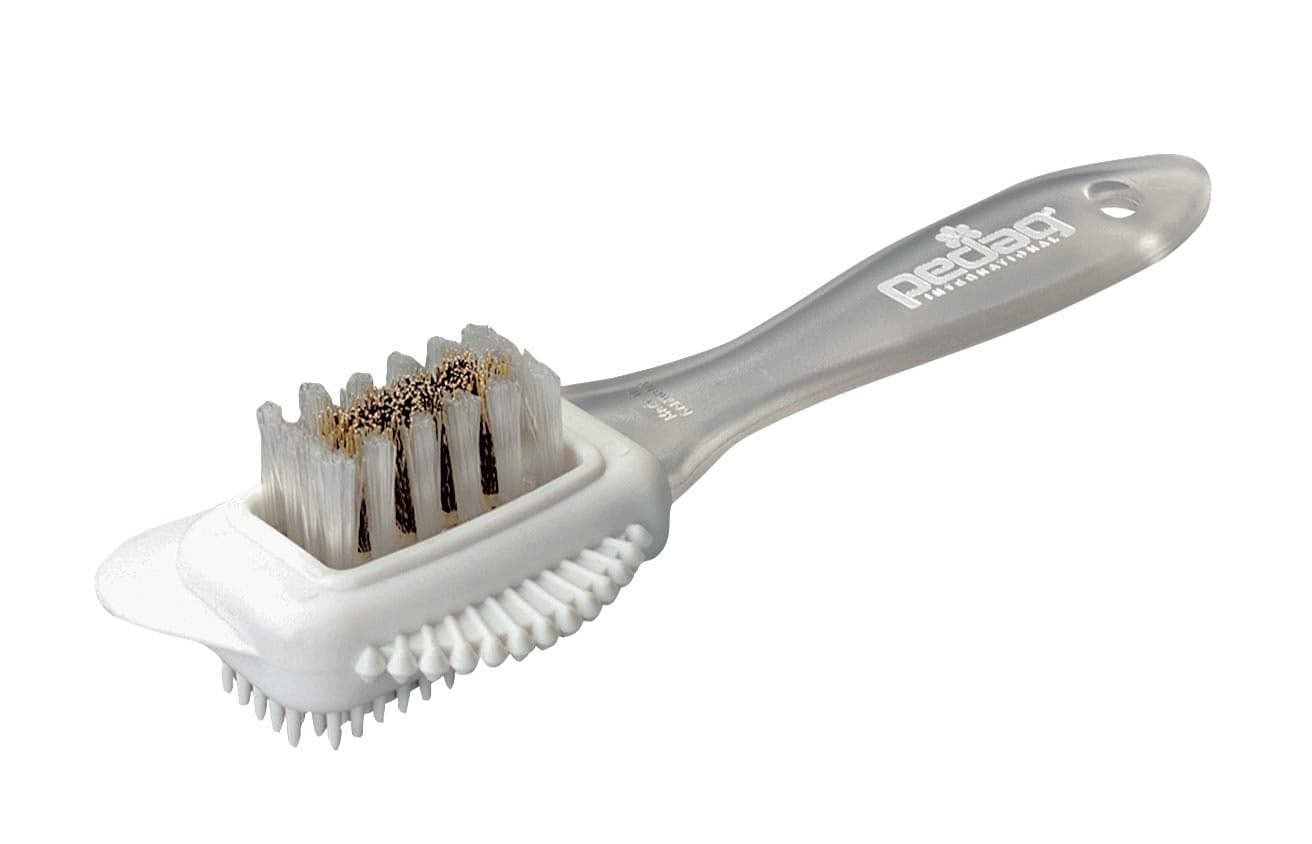 Pedag Suede Shoe Cleaner Brush German Made 4Way Cleaning Refreshing for Suede Leather Products with Brass Nylon Bristles 1 Brush