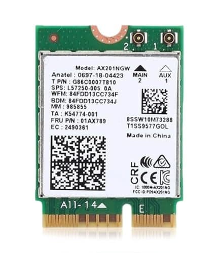 HighZer0 Electronics AX201 WiFi 6 Card Dual Band WiFi 24 Gbps CNVio2 M2 WiFi Card for PC Supports Bluetooth 52 Requires Intel 10th Gen CPU with Windows 10 or Linux AX201NGW
