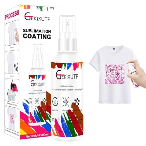 GEKIXUTP 200 ml Sublimation Spray for Cotton TshirtsSublimation Coating Spray for TShirtsCanvas Polyester FabricQuick Dry High GlossPolyester Spray for Sublimation