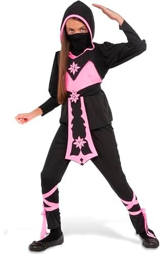 Rubies Pink Crystal Ninja Costume for Kids Girls Small
