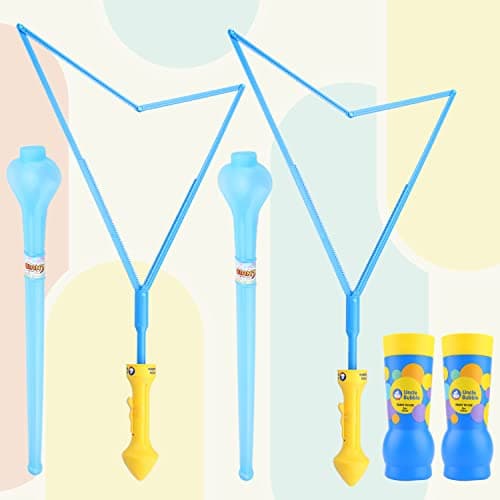 Uncle Bubble 2 Sets Giant Bubble Wands Includes 2 Big Bubble Sword and 8oz Uncle Bubble Ultra Bubble Solution