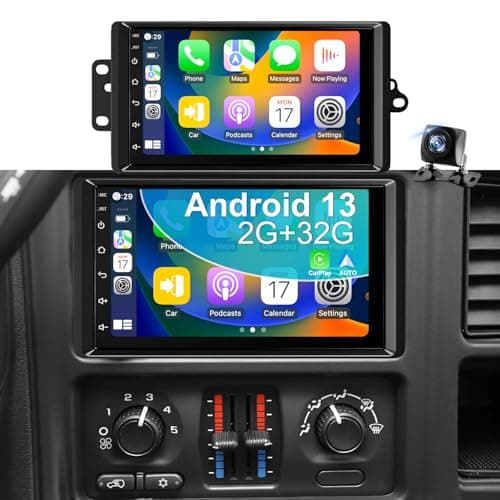 5GWiFi6 Upgrade Radio for Chevrolet Chevy Silverado 1500 2003-2006, Tahoe GMC Sierra 1500 2003-2006, Yukon 2004-2006, Colorado Avalanche Savana Stereo Touchscreen 7" CarPlay Android Auto GPS Camera FM