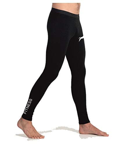 Rider Full Length Compression Lower Tights Multi Sports Exercise/Gym/Running/Yoga/Other Outdoor ineer wear for Sports - Skin Tight Fitting - Black Color (Black, 2XL)
