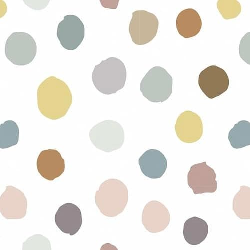 Wallink Nursery Wallpaper Peel and Stick Polka Dot Wallpaper 17.5"x240" Self Adhesive Colorful Dot Kids Peel and Stick Wall Paper Renter Friendly Contact Paper for Walls Decor Nursery Room Living Room