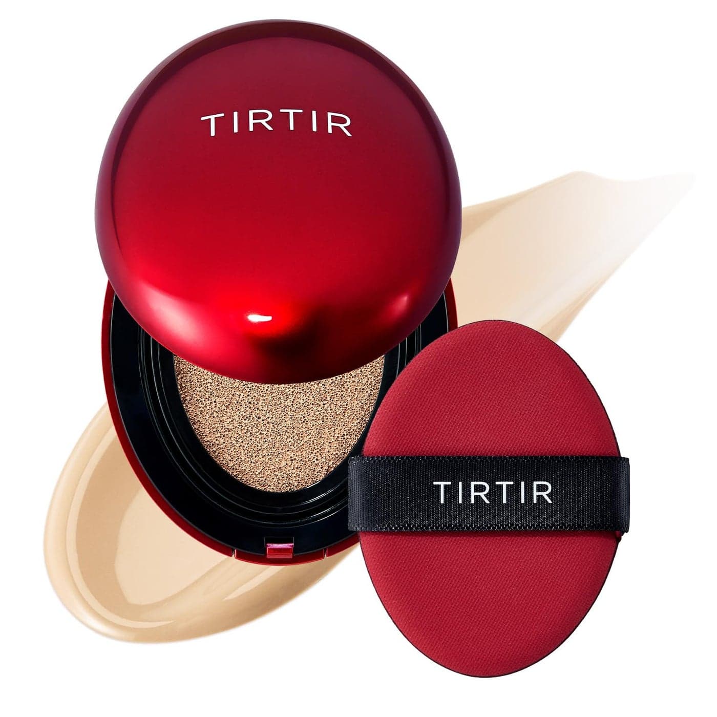 TIRTIR Mask Fit Red Cushion Foundation Full coverage Weightless Skin fit Satin Glow Finish Korean Makeup beauty Tattoo cover up Buildable 21W Natural Ivory 063 Fl Oz