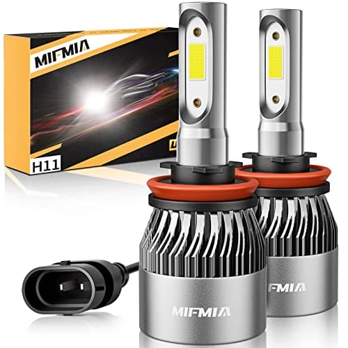 MIFMIA 𝖧𝟪/𝖧𝟫/𝖧𝟣𝟣 Bulbs 6500K Cool White 36000LM 900% Brighter, Plug and Play with Cooling Fan, IP68 Waterproof Off Road Lights, Pack of 2