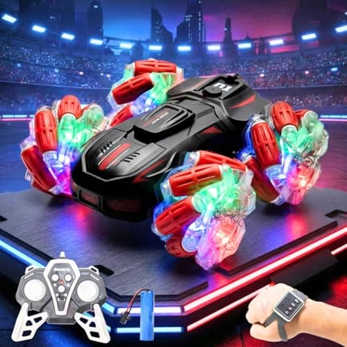 VikriDA 4WD RC Stunt Drift Car with Hand Gesture Sensor, 360° Rotating Remote Control Car, High-Speed Off-Road Crawler Racing Toy for Kids Boys Adults (Age 5+) - Multicolor