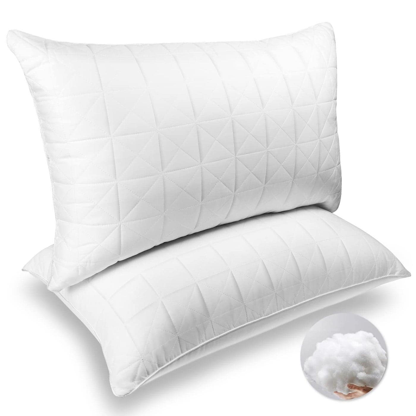NEIPOTA King Size Pillows Set of 2 Premium Down Alternative Cooling Bedding 20 x 36 White Bed Sleeping Pillow for Back Stomach or Side Sleepers