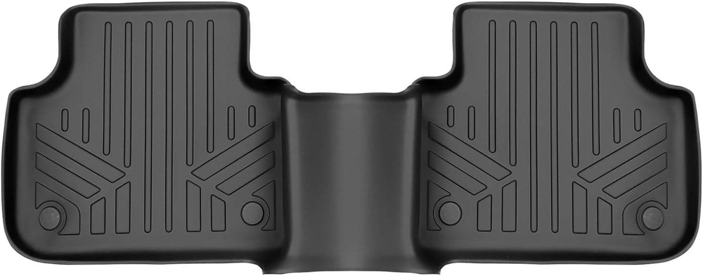 MAX LINER Custom Fit Floor Mats 2nd Row Black for 2017-2019 Audi Q7 / 2019-2020 Audi Q8