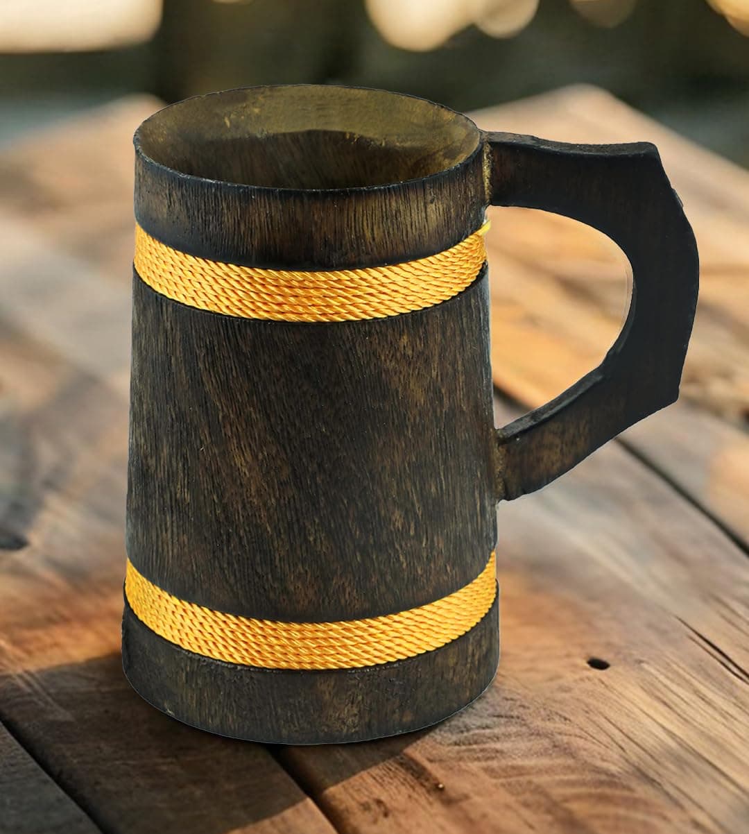 Cylindrical Wooden Mugs Perfect for Tea Coffee and Warm Beverages