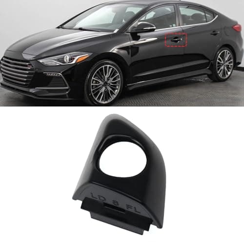 APESER Door Handle Cap Cover w/Key Hole Compatible with Hyundai Elantra 2017-2022,1PC Front Left Driver Side Door Handle Cover Replacement for 82652-F2010,Glossy Black