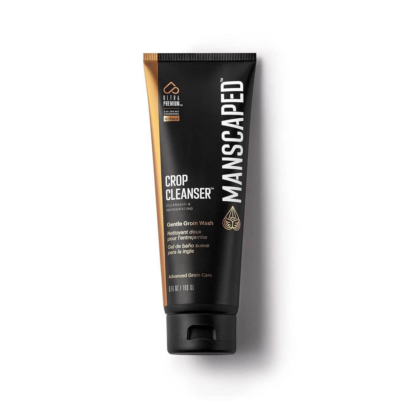 MANSCAPED Crop Cleanser Groin Wash Mens UltraPremium Invigorating Formula for BelowTheWaist Cleaning Refreshing Shower Gel For Men Infused with Vitamin E and Aloe Vegan body wash 6 oz