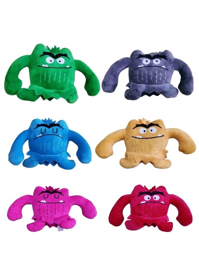 6 Piece My Emotion - Expressing Little Monster Funny Plush Toys in Multiple Colors: Easily Recognize Emotions and Manage Happiness, Birthday Gift For Boys And Girls