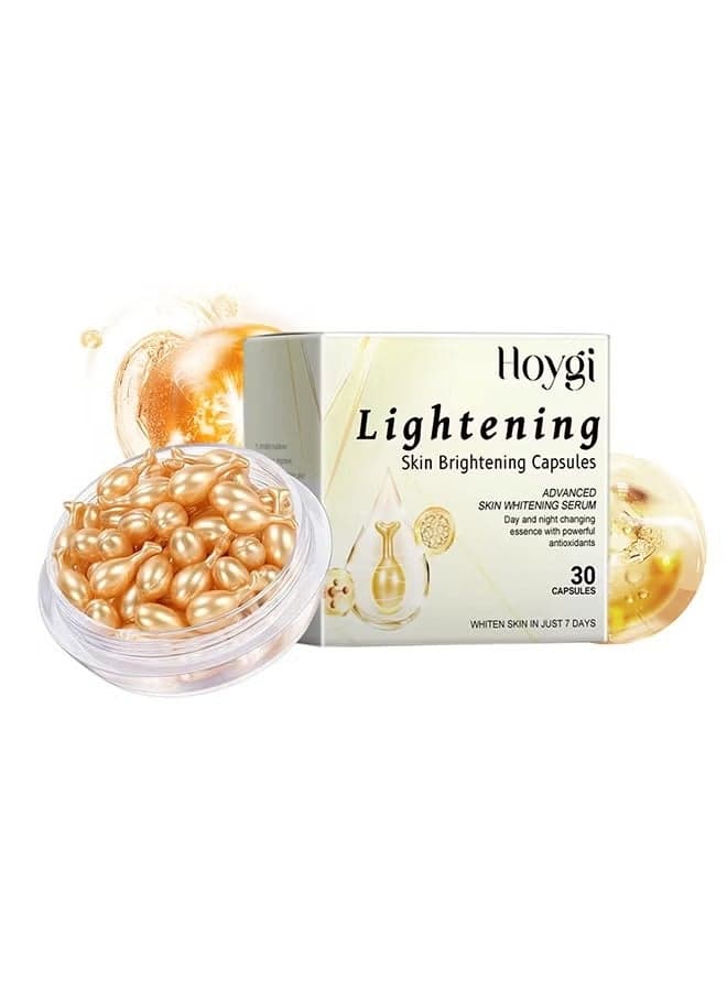 Lightening Skin Brightening Capsules,Vitamin E Capsules for Face,Face Serum for Women,Vitamin E Oil for Skin,Hydrating Serum,Reduce Fine Lines Skin Brightening,Moisturiser Face,Anti Wrinkle Face Cream, 30 Capsules