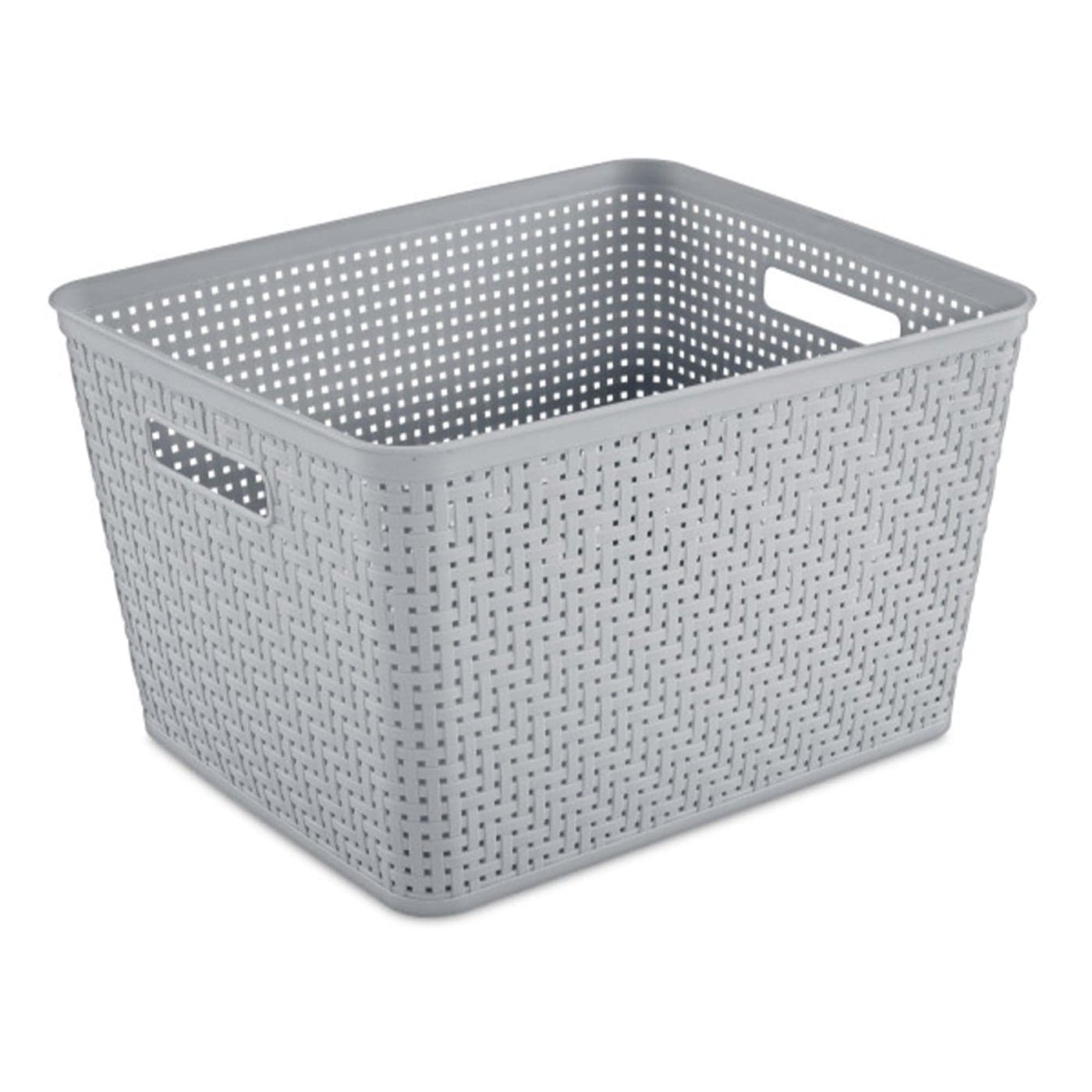 Sterilite 6 Pack Plastic Storage Bin Organization Containers Tall Baskets Cement