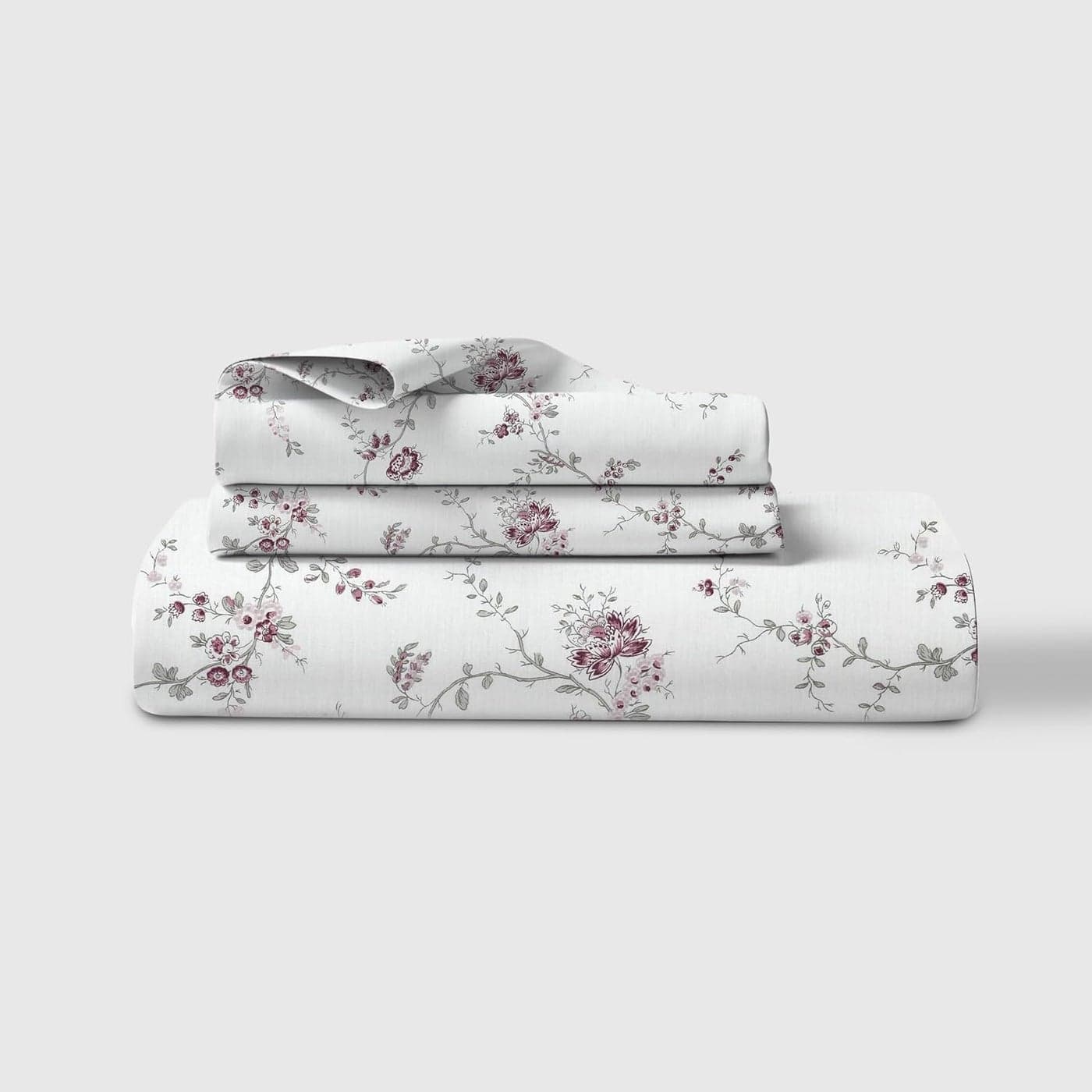 LINENWALAS 100% Cotton Fitted Bed Sheet for King Size Bed, Printed All Around Elastic Bedsheet (72 x 78 Inches) with 2 Pillow Covers | 210 TC Soft, Breathable, Luxury Bedsheet (Vineyard)