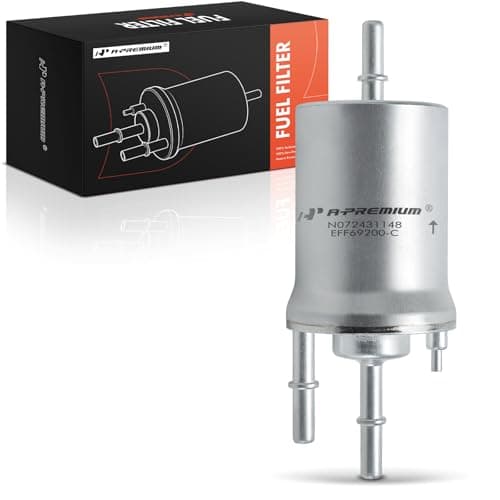 A-Premium Fuel Filter Compatible with Volkswagen Jetta 2005-2012/2014-2016, Passat 2012-2014, Golf 2002-2004/2006/2010-2014, Beetle 2002-2004/2006-2010/2012-2019, Eos, GTI & Audi A3/TT Quattro