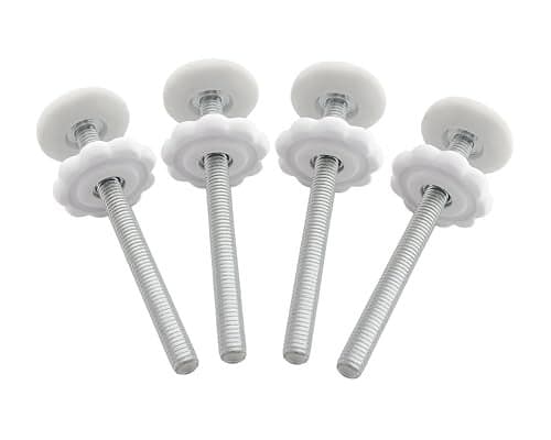 4 Pack Baby Gate Threaded Spindle Rod 8MMM8 Replacement Screw Bolts Hardware Parts Kit for Pet Dog Pressure Mounted Safety Door Stair Gates a White