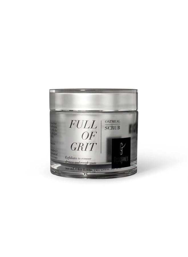 GoodJanes Full of Grit Oatmeal Organic Body Scrub with Stem Cells, Exfoliating Body Wash For All Skin Types - 6.7 fl oz./200 mL
