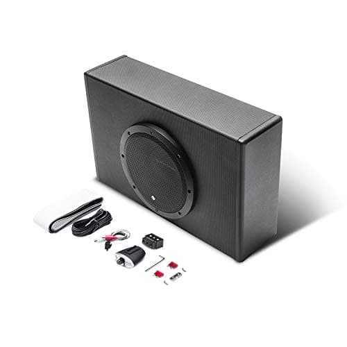 Rockford Fosgate P3008P Punch 8 300Watt Amplified Subwoofer in Ported Enclosure Slim Design for Tight Spaces Black