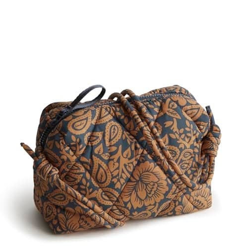 Vera Bradley Featherweight Blake Crossbody Bag, Lotus Montage Roasted Pecan