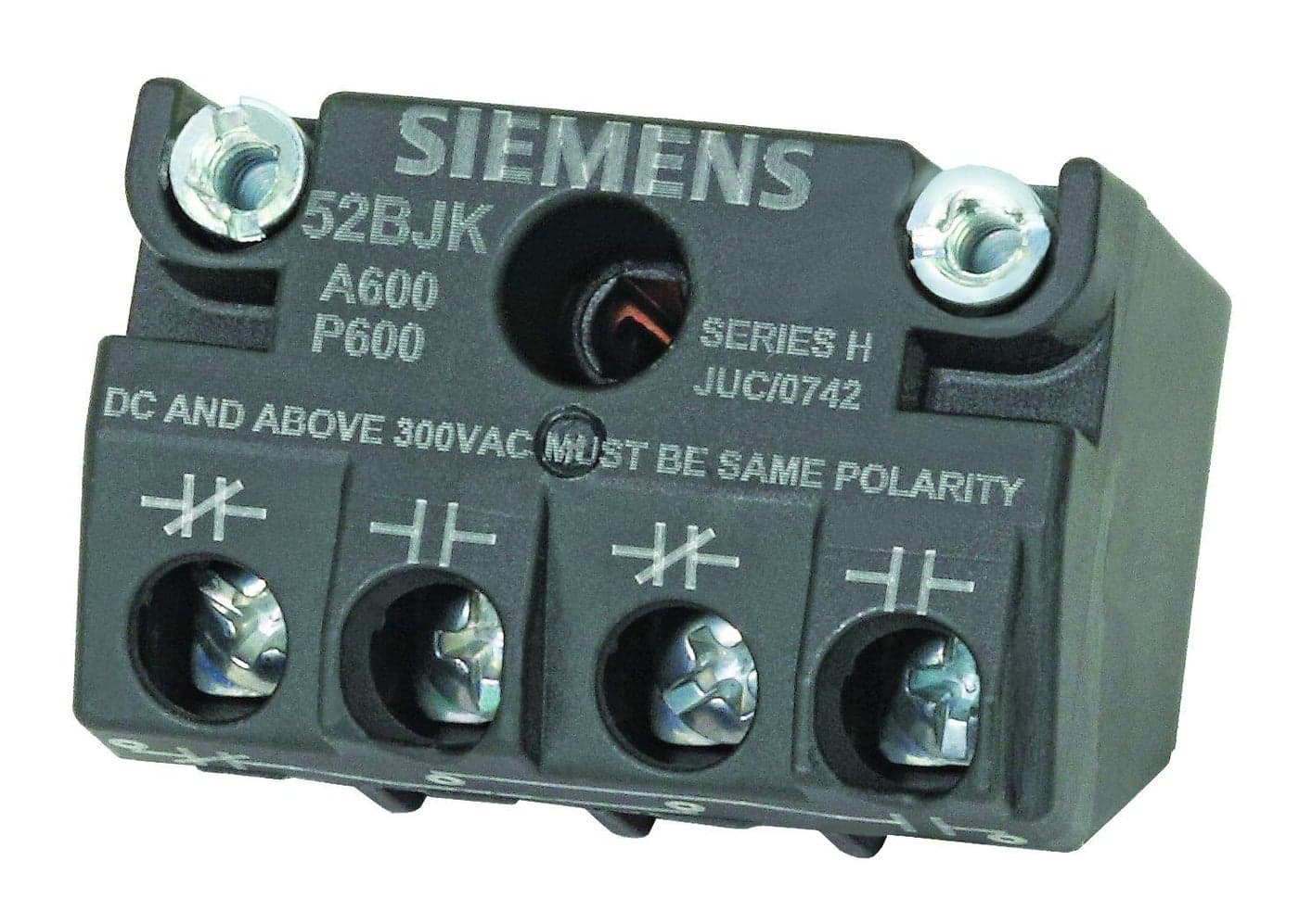 Siemens 52BJK Hazardous Location Touch Safe Contact Block Gold Flashing 1 NO 1 NC
