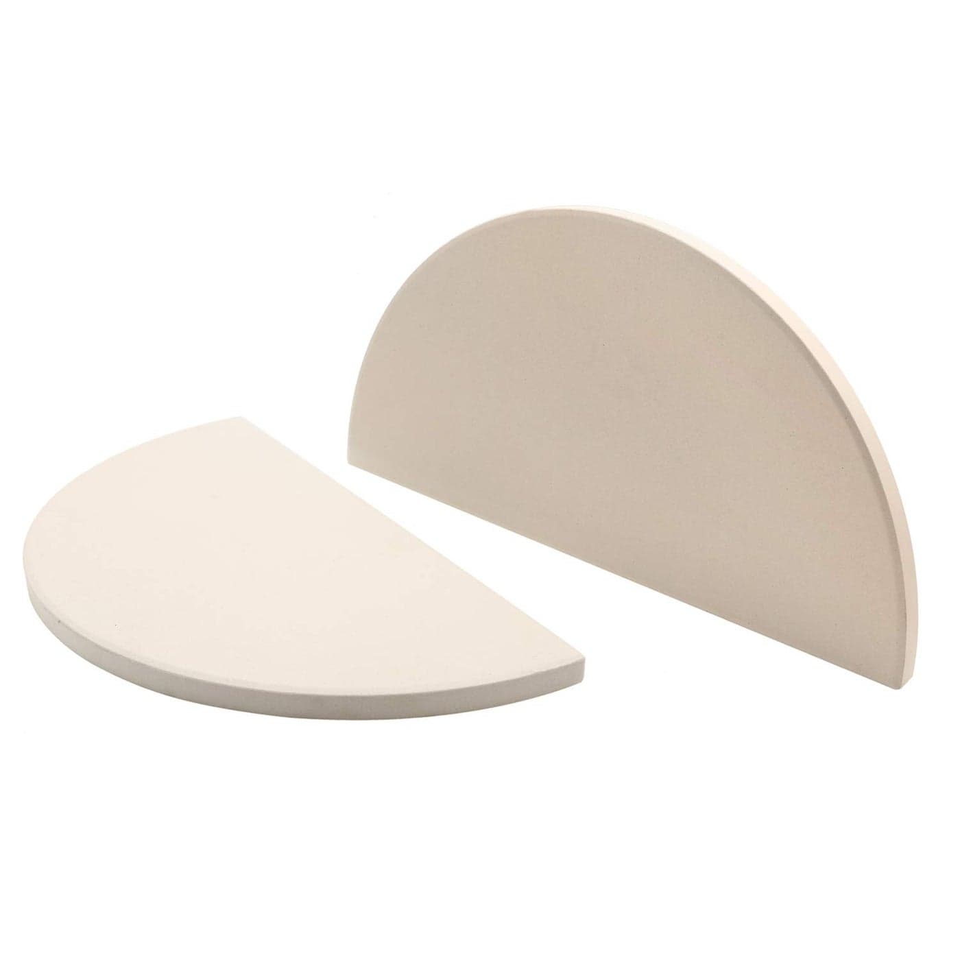BBQ Future Ceramic Heat Deflector Plates for Kamado Joe Classic I II IIIHalfMoon 2Pack White