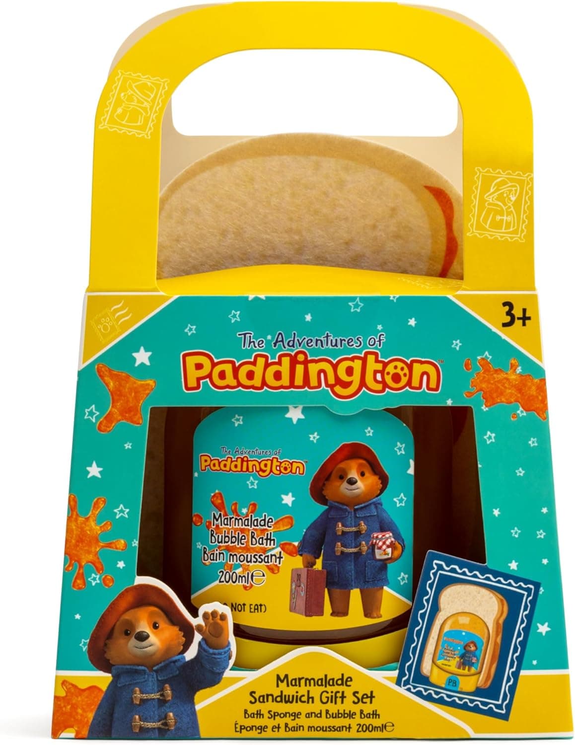 Paddington Bear Marmalade Sandwich Gift Set Childrens Bubble Bath and Bath Sponge Childrens Gift