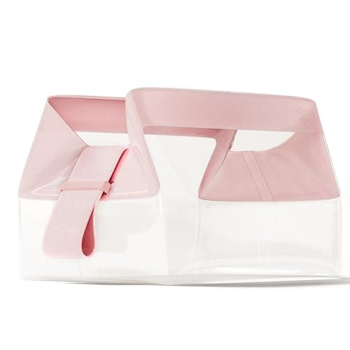 Cadence Parcel - Clear Kit with Magnetic Closure - Durable and Leak-Resistant Travel Toiletry Kit - TSA-Compliant & Modular Design - Hygiene Bag for Travel Essentials - 1 Qt - Rose