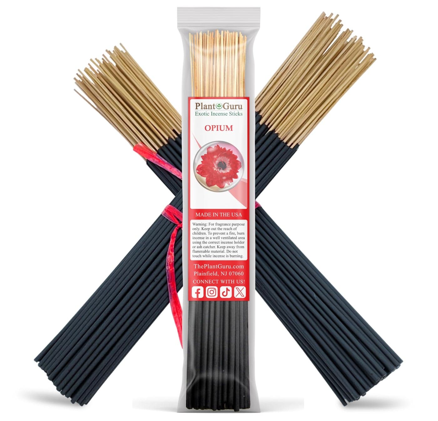 Opium Incense Sticks 11 1 Bundle 85 to 100 Sticks Smooth and Clean Long Burn Time 45 to 60 Minutes