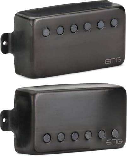 EMG JH James Hetfield Electric Guitar Pickup Set, Brushed Black Chrome