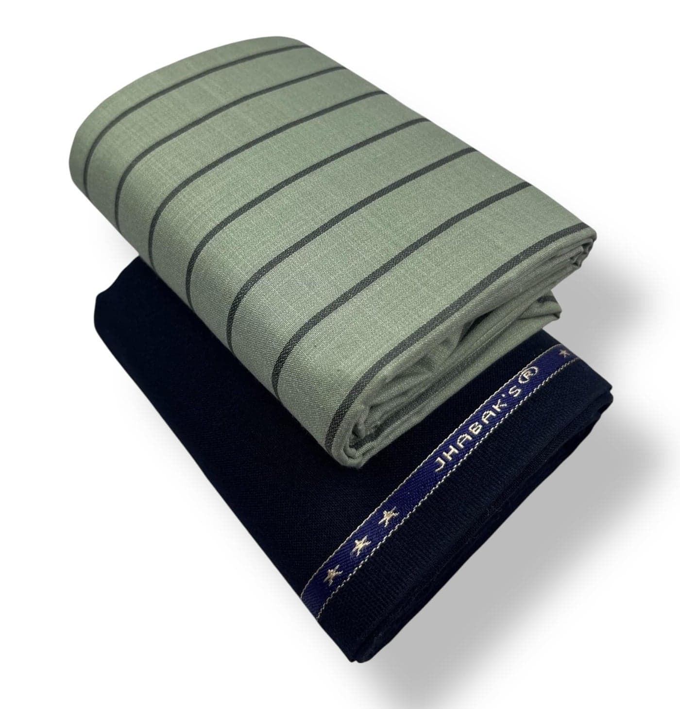 JHABAK'S Unstitched Premium Strip Cotton Blend Shirt & Trouser Fabric - 2.35 M Shirt Cloth - 1.30 M Pant Piece (W18)