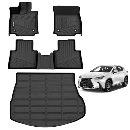 AIPOIL Floor Mats Cargo Liner Set for 20222026 Lexus NXNX250NX350NX350 F Sport All Weather Protection TPE AntiSlip Car Full Set Custom Car Mats Accessories Black