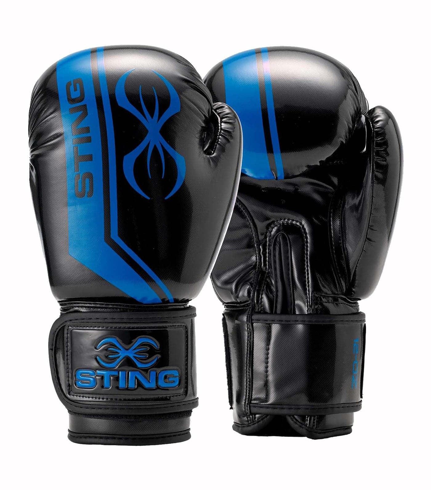 STING Boxing - Armalite Boxing Gloves | for Competition & Training (Black/Blue, 16oz)