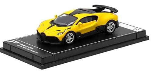 PosterCars 164 Scale Bugatti Divo Jaune Soufre Yellow Hypercar League Collection No19