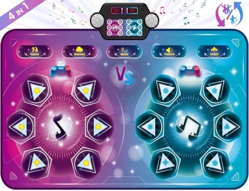 maysida Dance Mat Toy Gift for Kids ages 312 Dancing Music Playmat with 12 Key Large Size 5938 in Double User Challenge Game Christmas Birthday Gift for Girls Boys 5 6 7 8 9 10 11 12 Year Old