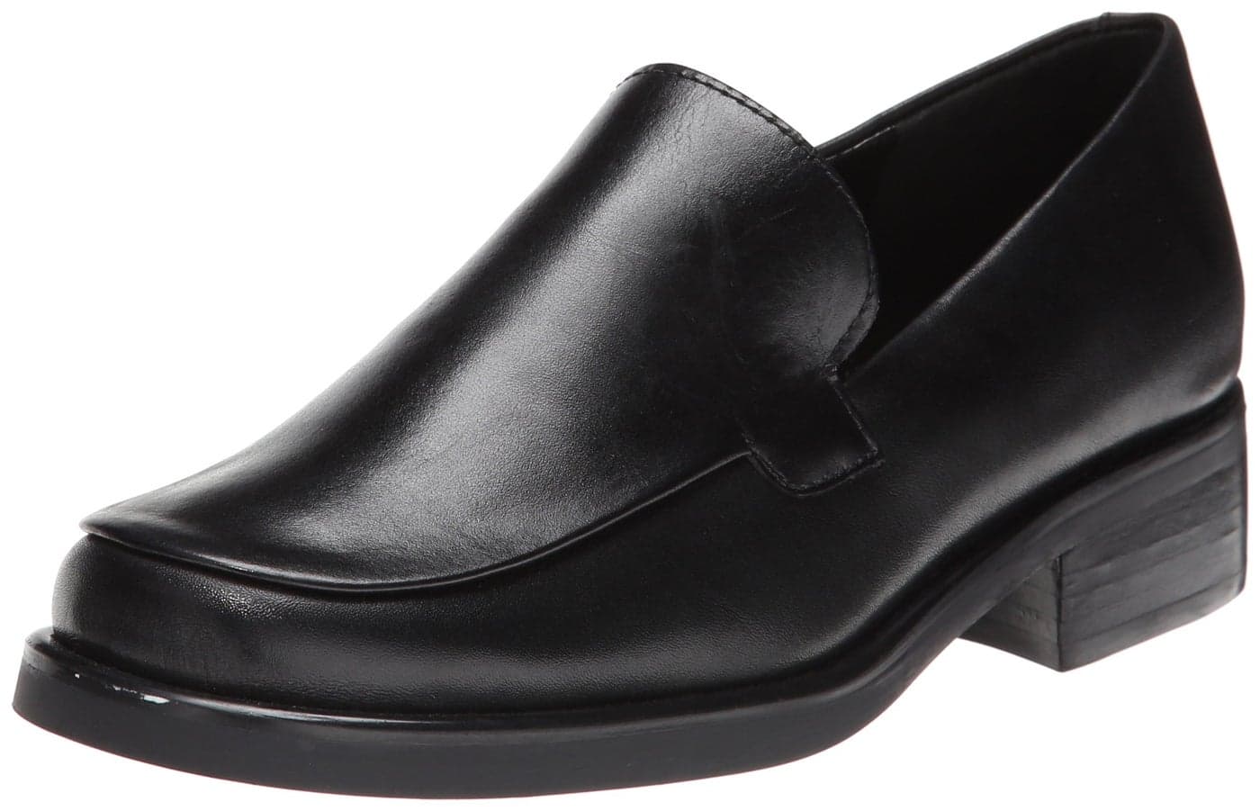 Franco Sarto Womens Bocca SlipOn Loafer Black Leather 9 W