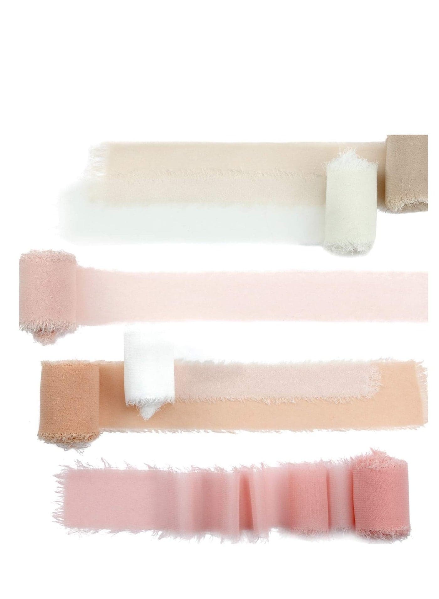 6 Rolls Gift and Bouquet Wrap Ribbon Handmade Fringe Chiffon 3.5x450cm