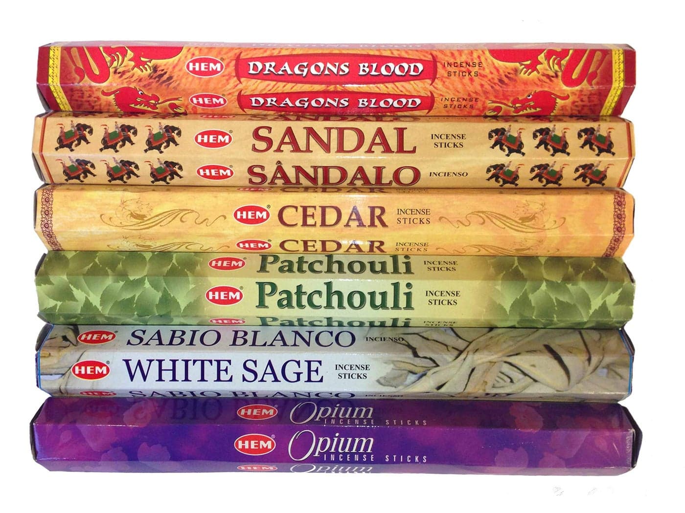 HEM Incense Sticks Best Sellers 6 Boxes X 20 Grams Total 120 Gm