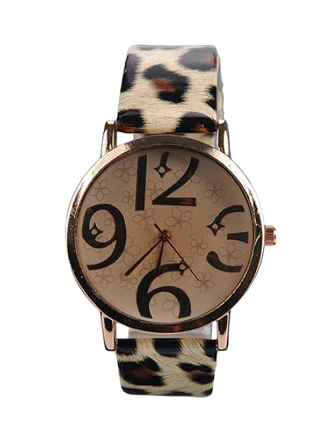 Faux Leather Analog Watch 847562 - 40 mm - Leopard