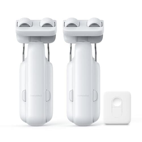 SwitchBot 2025 Automatic Curtain Opener 3 Rod-Bluetooth Remote Control, WiFi&Smartphone Control, Upgraded High-Performance, Add Hub to Compatible with Alexa, Google Home, HomeKit