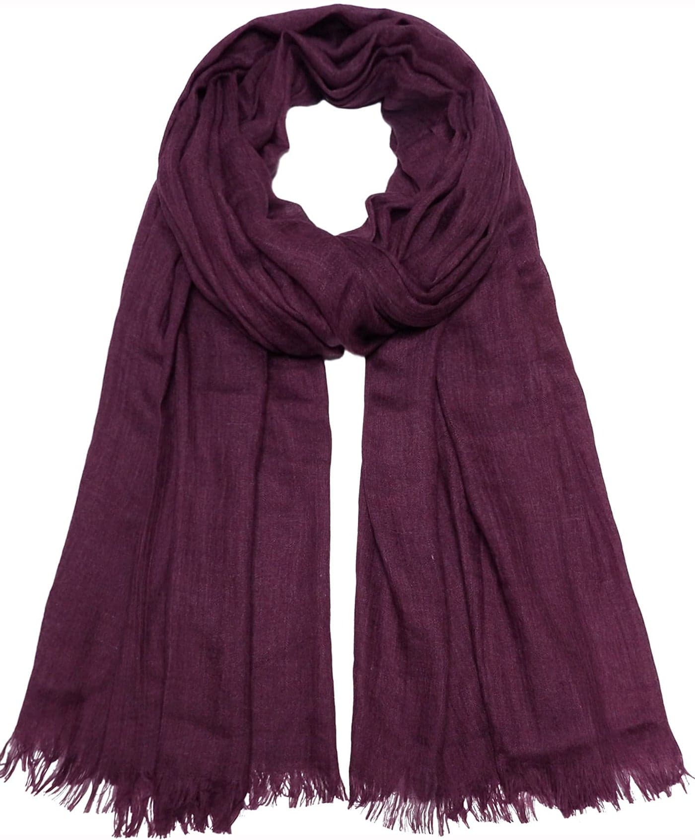 Gragengs Women Summer Scarfs Cotton Lightweight Large Long Gauze Shawl Beach Wrap Plain 75”×43” (Dark Purple)