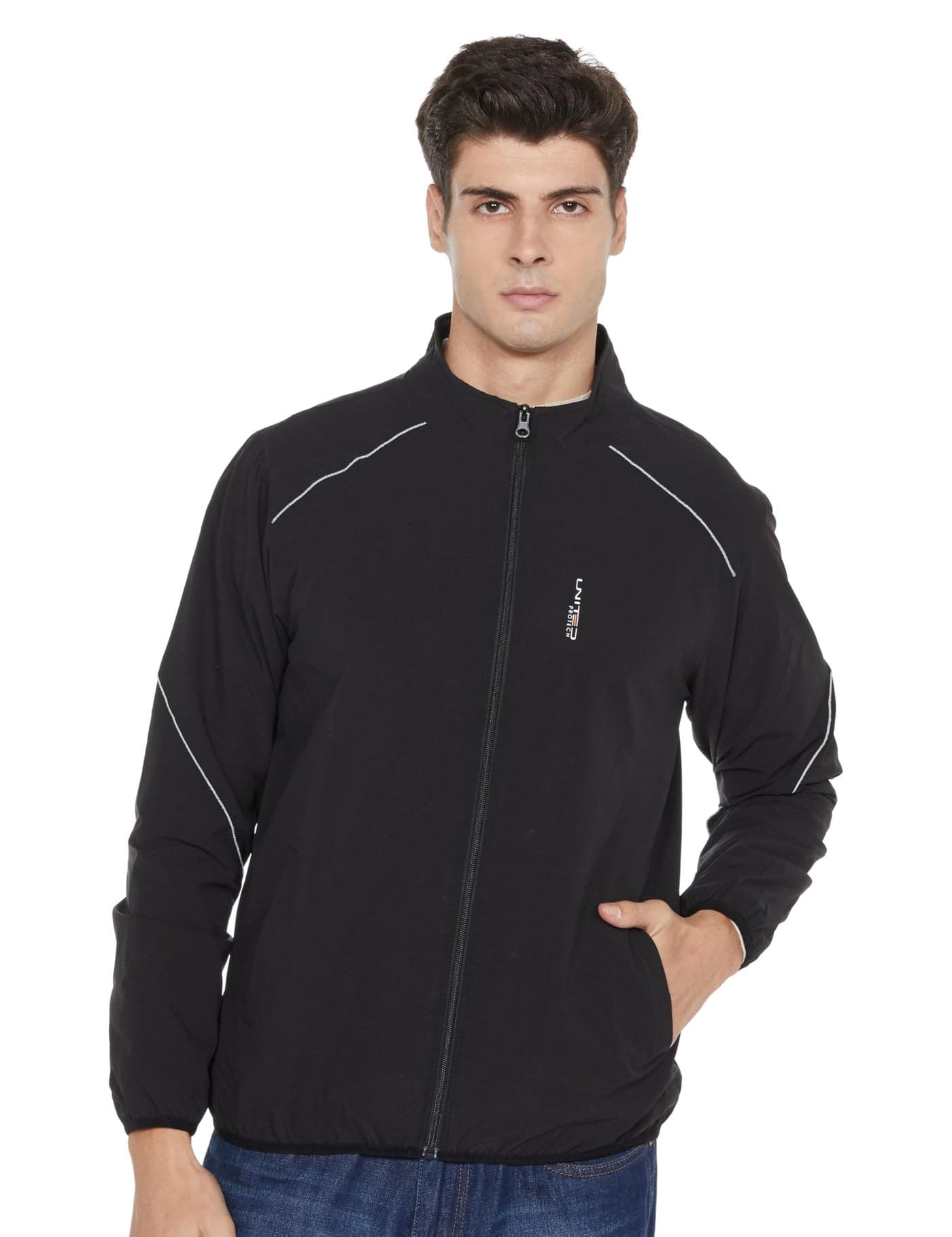Qube By Fort Collins Men's Activewear Jacket - All-Weather Windcheater Jacket, Lightweight & Comfortable