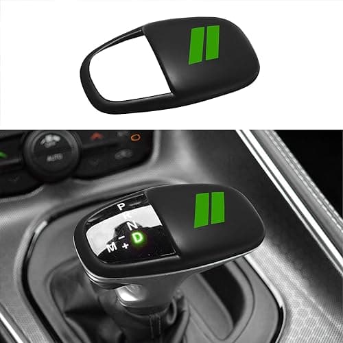 Gear Shift Knob Head Cover Trim for Dodge Charger Accessories 20152023 Challenger 20152023 2024 Durango 20162025 2026 ABS Interior Shell Insert Decoration Protector Gear Shifter Cover Matte Green