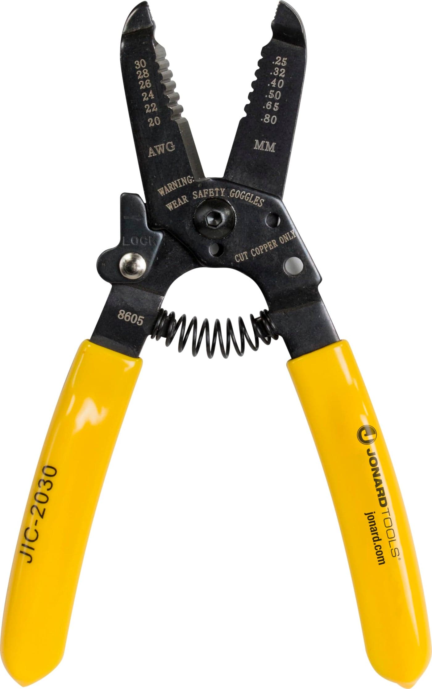 Jonard Tools JIC-2030 20-30 AWG Wire Stripper and Cutter, 6-3/4" Length, 1 Count (Pack of 1)