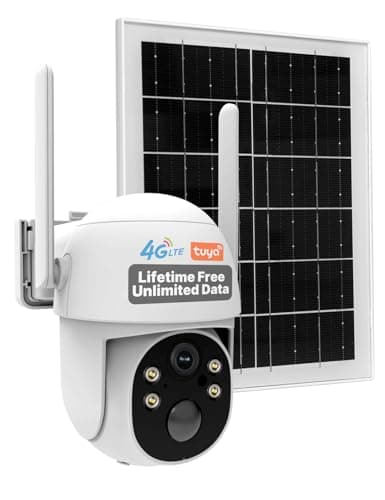 MOES 4G LTE Cellular Solar Security Camera Lifetime Free Unlimited Data 2K Wireless Outdoor Surveillance Color Night Vision AI PIR Motion Sensor Detection Builtin VSIM Card 32GB Storage